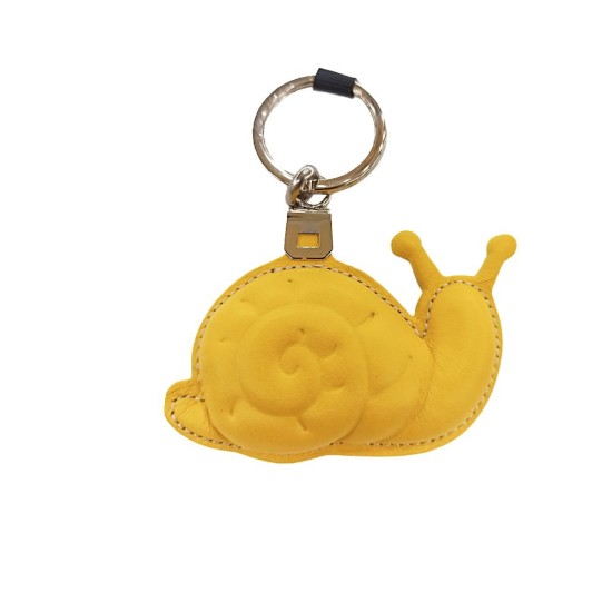 Leather snail key ring - 1